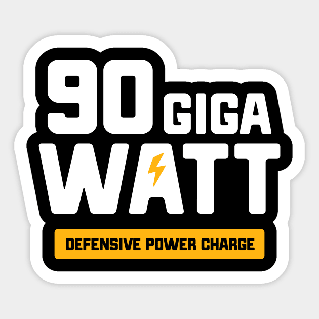 90 GigaWATT Power - Pittsburgh Steelers Sticker by Merlino Creative